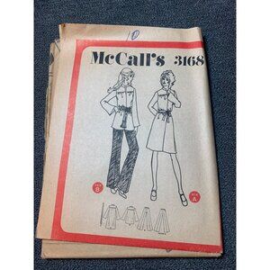 Vintage McCalls Sewing Pattern 3168 Dress Tunic Pants 70s Size 10 uncut